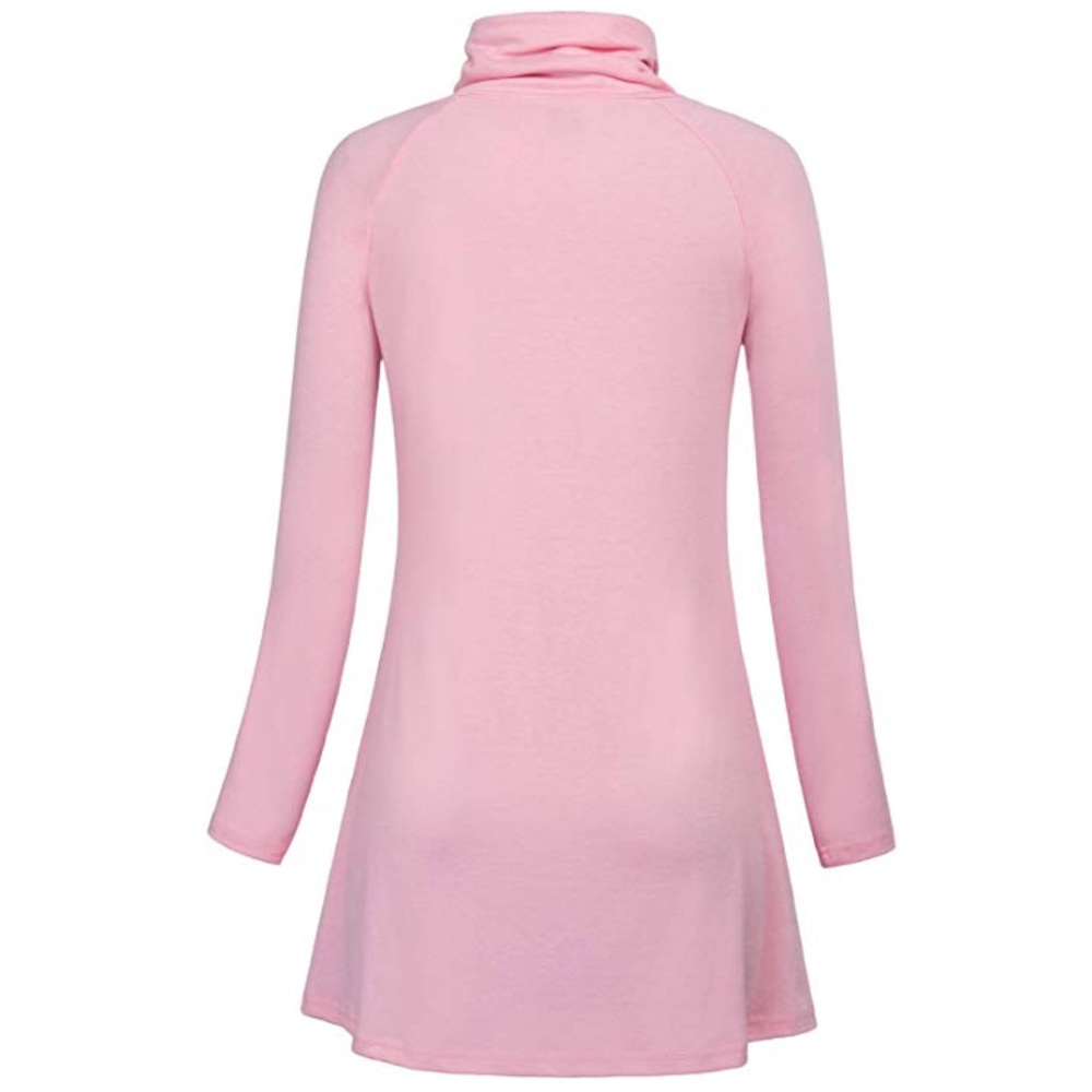 Blush Button Detail Turtleneck Lightweight Sweater - Picture 4 of 6